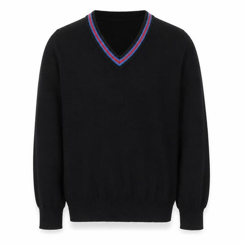 Trutex Boys Black V-Neck School Jumper, 9-10 Years, Cotton