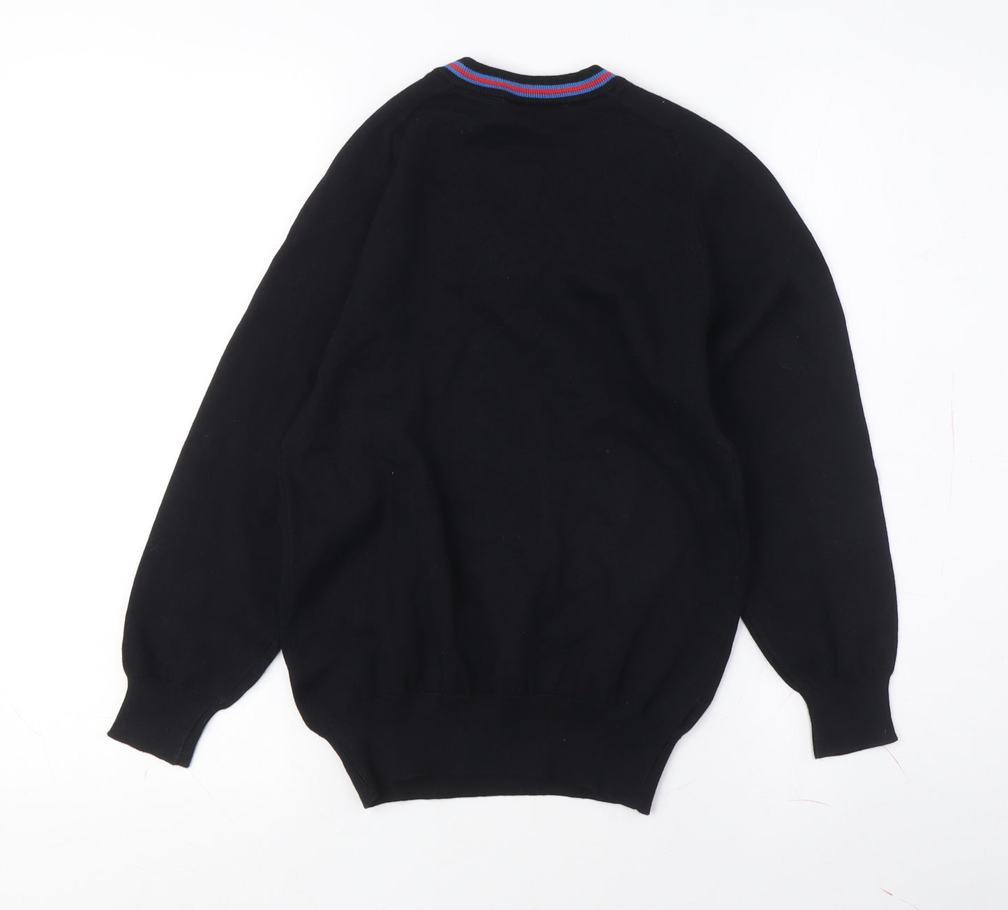 Trutex Boys Black V-Neck School Jumper, 9-10 Years, Cotton