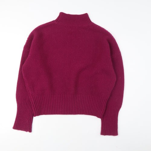 Red Herring Women's Red Mock Neck Pullover Jumper Size 10