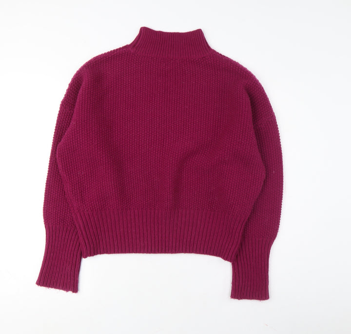 Red Herring Women's Red Mock Neck Pullover Jumper Size 10