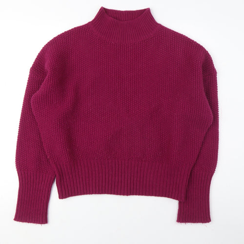 Red Herring Women's Red Mock Neck Pullover Jumper Size 10