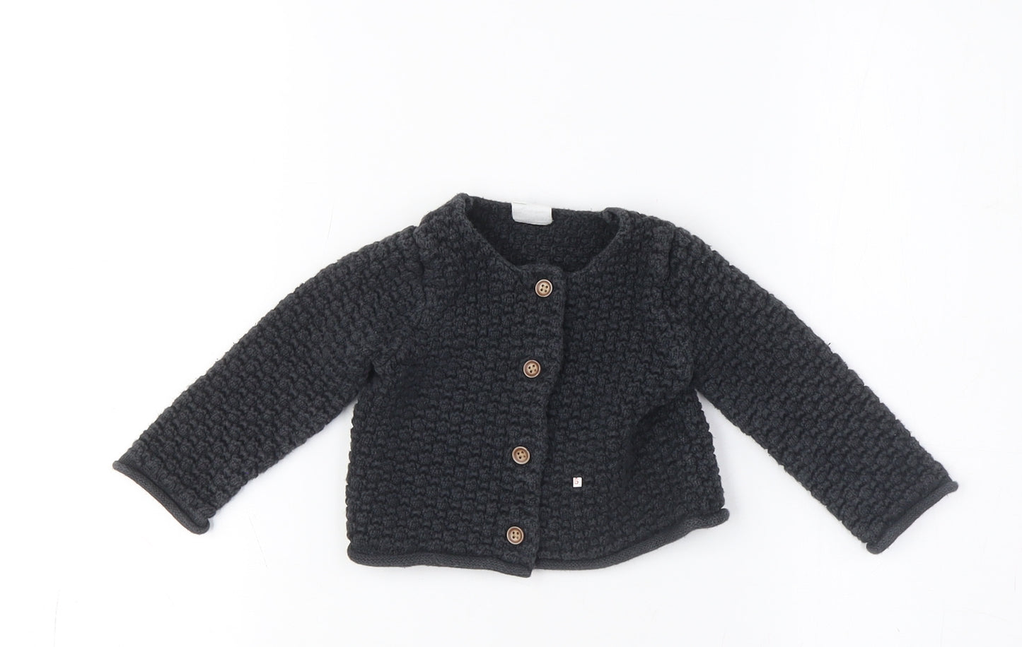 GAP Unisex Kids Black Cardigan, 6-12 Months, Autumn/Winter