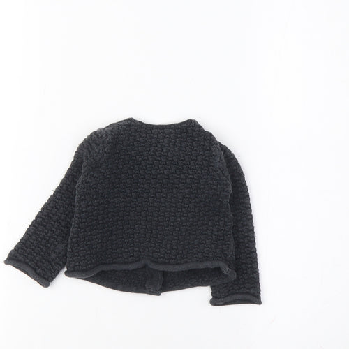 GAP Unisex Kids Black Cardigan, 6-12 Months, Autumn/Winter