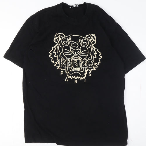 Kenzo Men's Black Tiger Logo T-Shirt, Size L