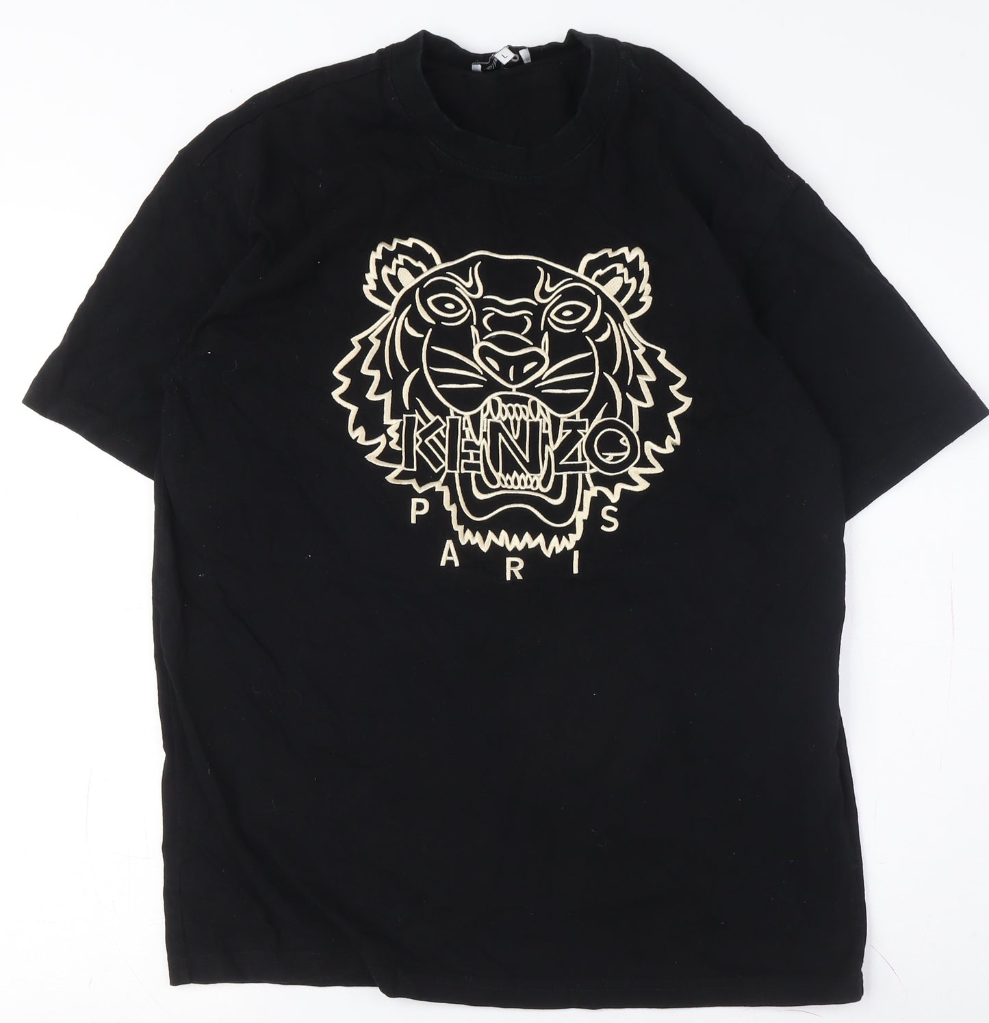 Kenzo Men's Black Tiger Logo T-Shirt, Size L