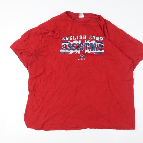 SOS Men's Red XL College Patriotic T-Shirt