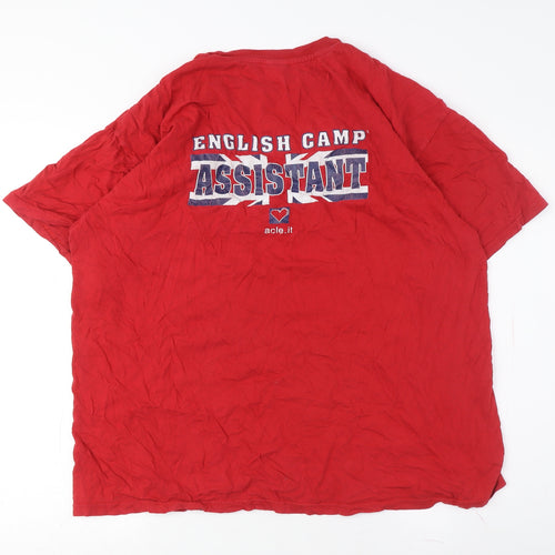 SOS Men's Red XL College Patriotic T-Shirt