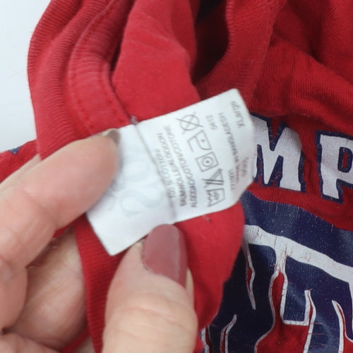 SOS Men's Red XL College Patriotic T-Shirt