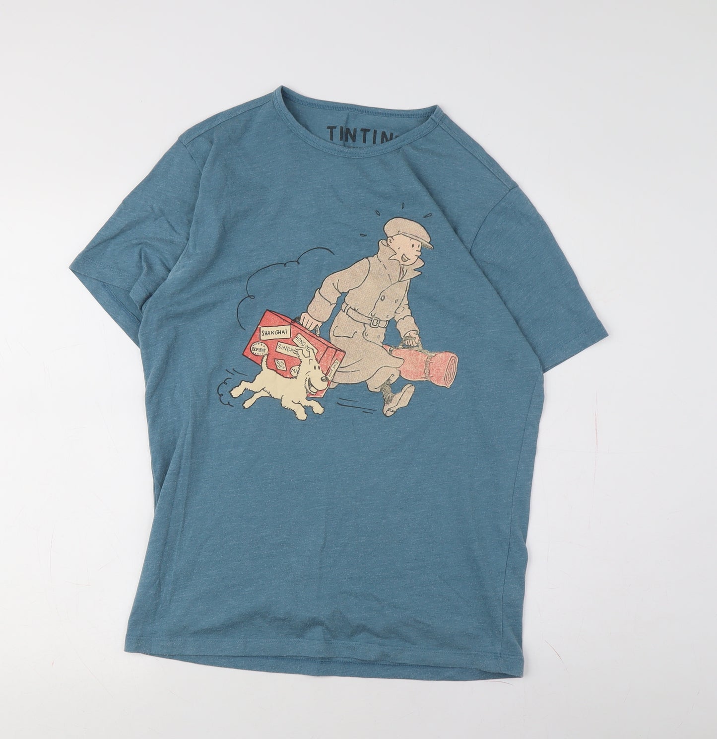Tintin Blue Unisex Adults T-Shirt, Regular Fit, S