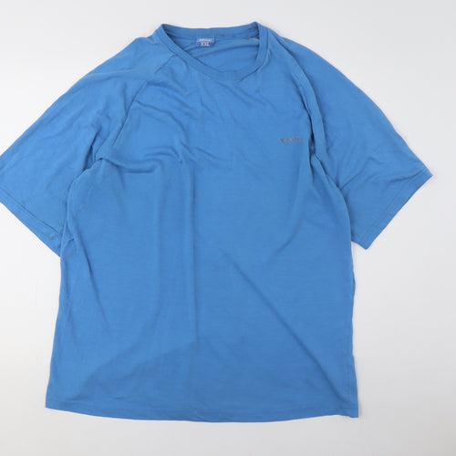 Connay Men's Blue 2XL Cotton Crew Neck T-Shirt