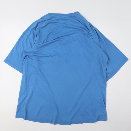 Connay Men's Blue 2XL Cotton Crew Neck T-Shirt
