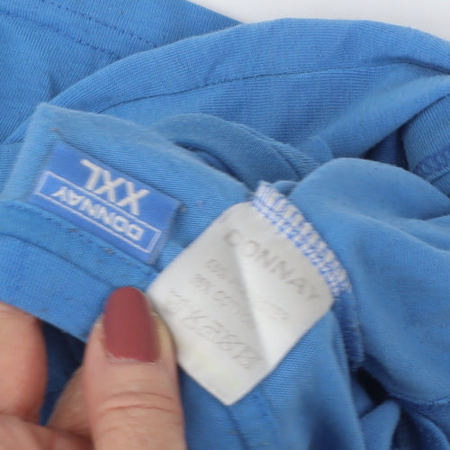 Connay Men's Blue 2XL Cotton Crew Neck T-Shirt