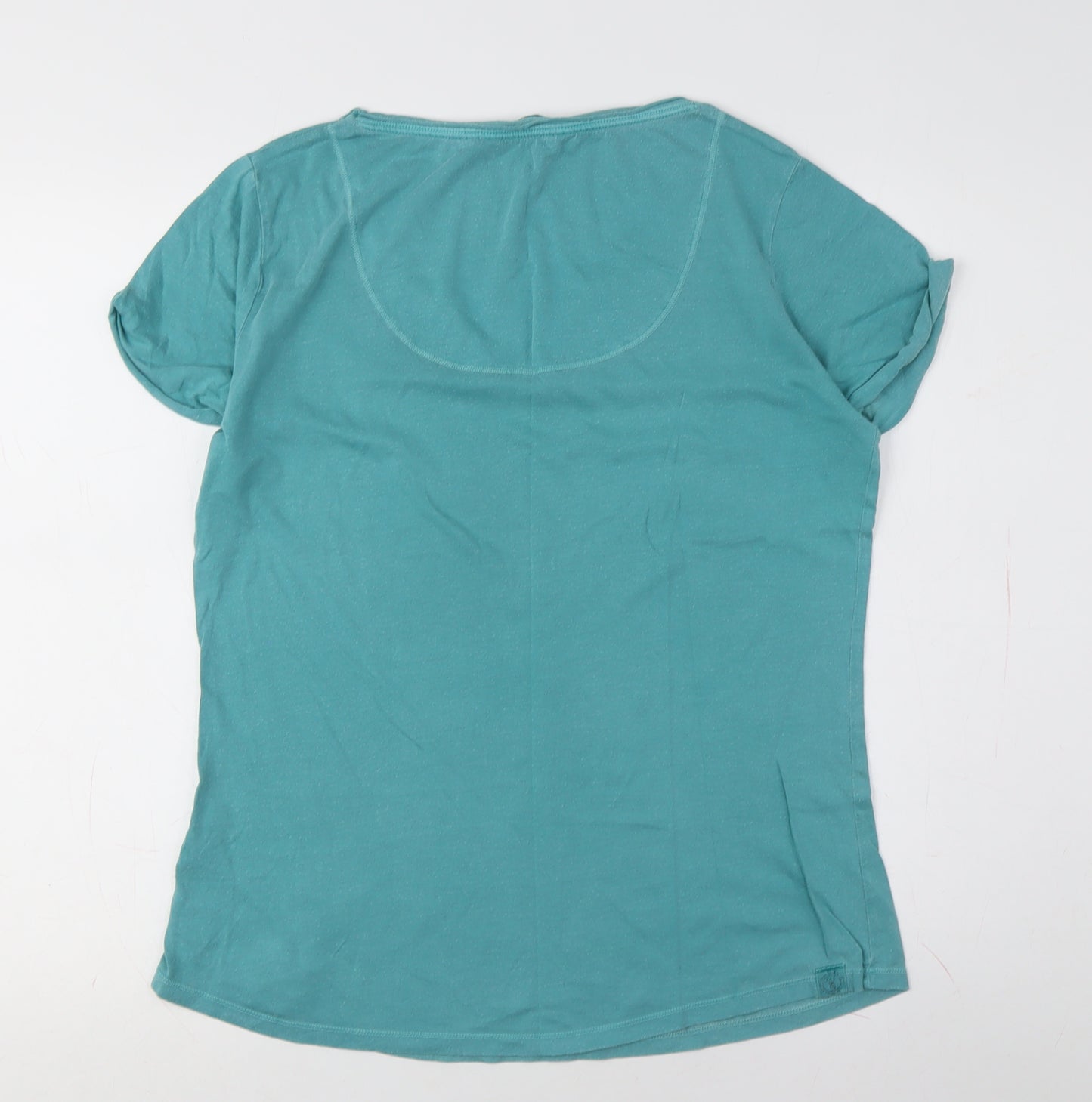 Fat Face Women's Blue V-Neck T-Shirt Size 14
