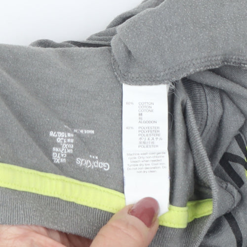 GAP Boys Grey NYC Logo Graphic T-Shirt 2XL
