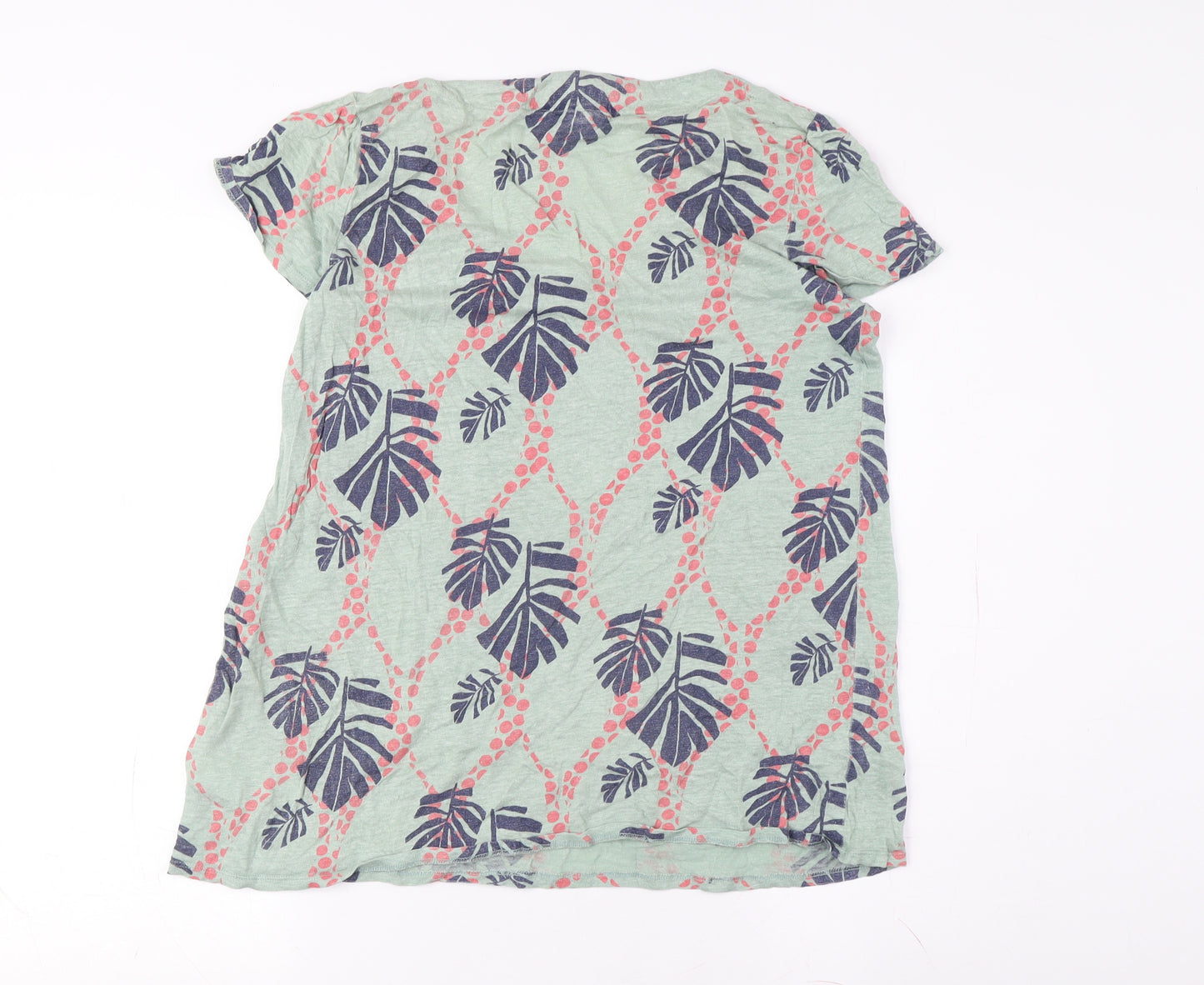 White Stuff Women's Green Floral T-Shirt UK 12