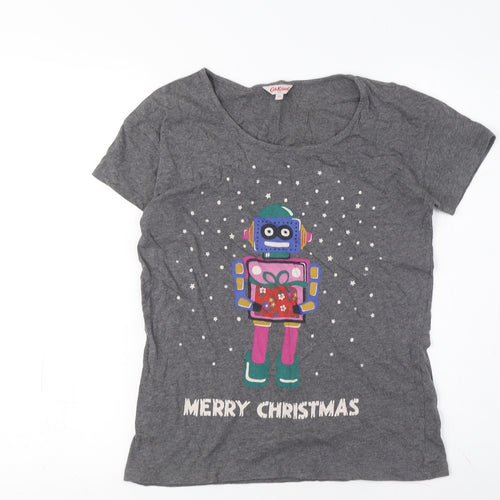 Cath Kidston Women's Grey XS Graphic Christmas T-Shirt