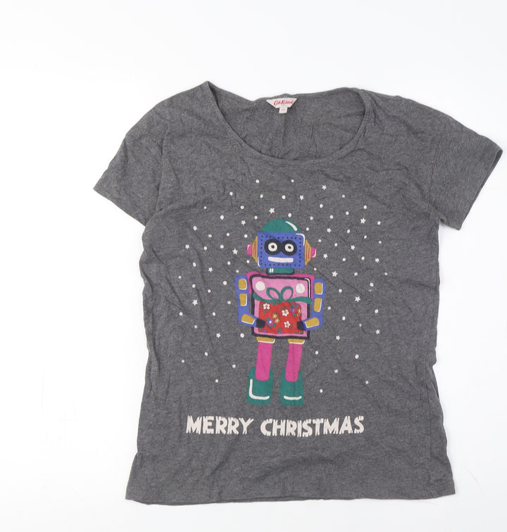 Cath Kidston Women's Grey XS Graphic Christmas T-Shirt