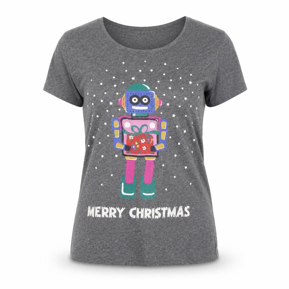 Cath Kidston Women's Grey XS Graphic Christmas T-Shirt
