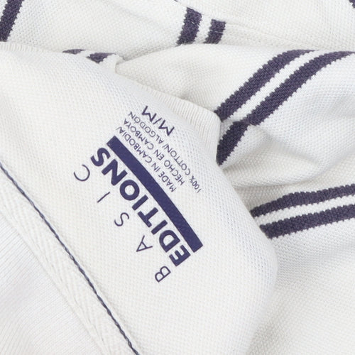 Basic Editions Men's Beige Striped Polo M