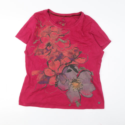 DESIGNERS AQUEBRANDS Women’s Red Floral T-Shirt