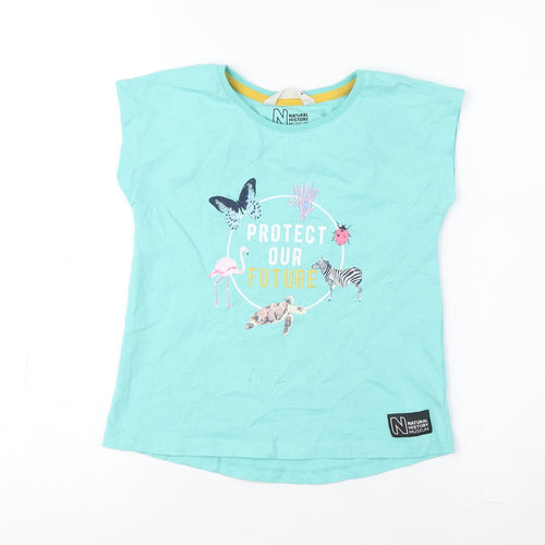 John Lewis Girls Green T-Shirt, 8 Years, Nature Graphic Tee