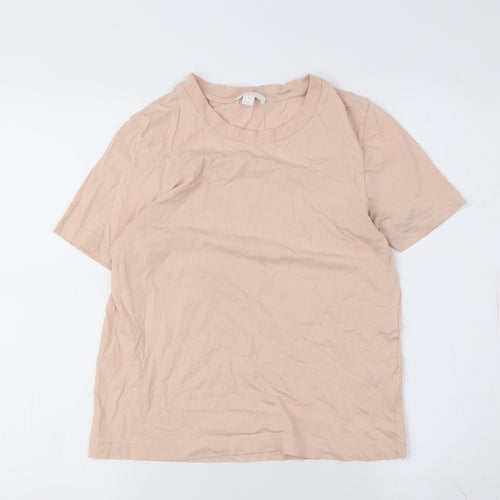 COS Women's Beige XS Basic Crew Neck T-Shirt