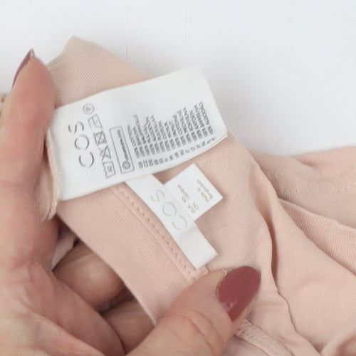 COS Women's Beige XS Basic Crew Neck T-Shirt