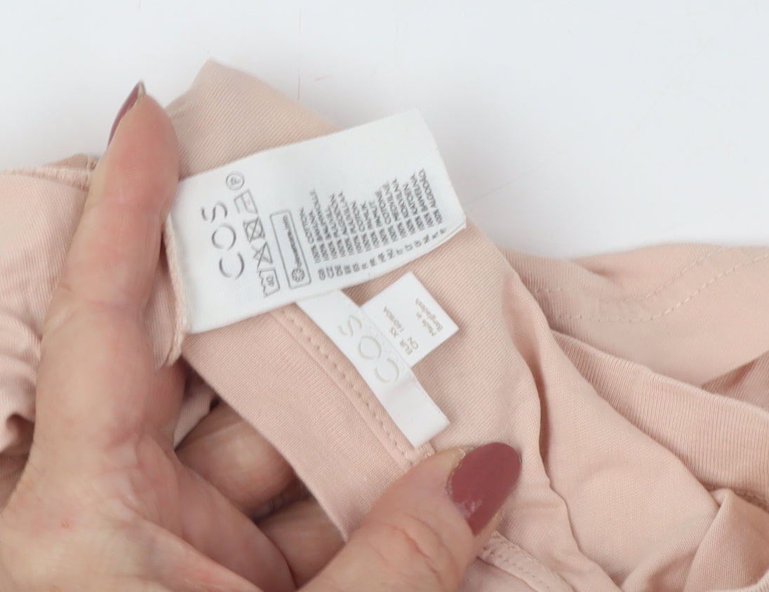 COS Women's Beige XS Basic Crew Neck T-Shirt