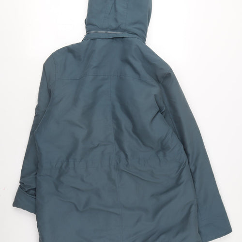 Amalina Women's Blue Hooded Parka Jacket Size 12