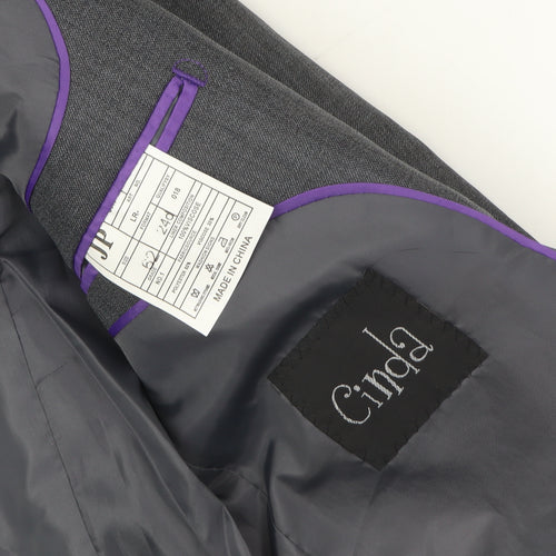 Cinda Women Grey Blazer Size 14 Business Classic