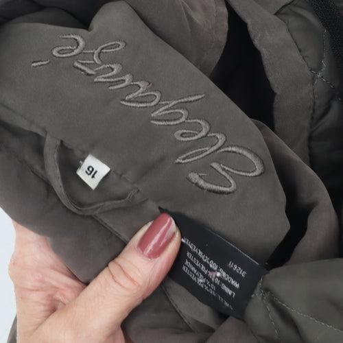 Elegance Women's Brown Overcoat Size 16