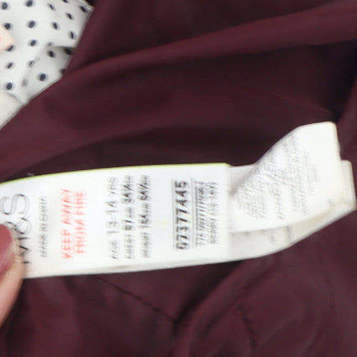 Marks & Spencer Teens Quilted Red Jacket 13-14Y