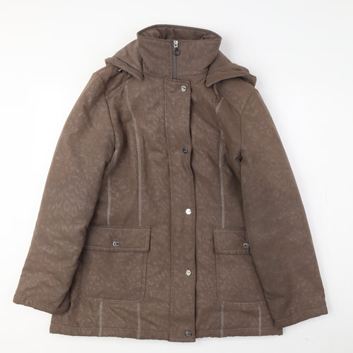 Vanessa Women's Brown Puffer Jacket Size 12 Hooded