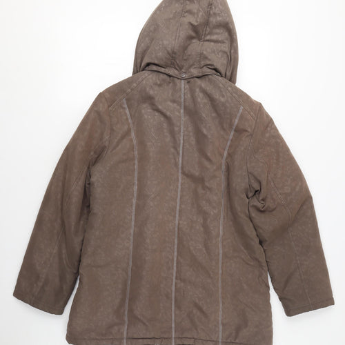 Vanessa Women's Brown Puffer Jacket Size 12 Hooded