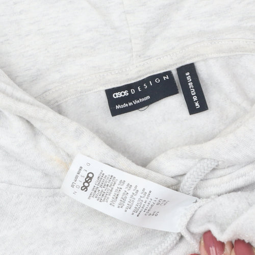 ASOS Design Women's Grey Pullover Hoodie Size 10