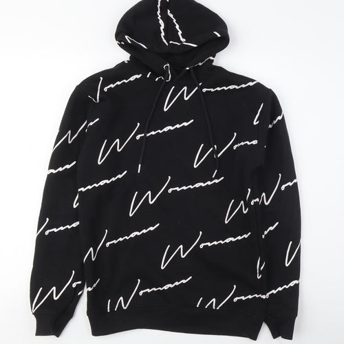 Boohoo Black Women's Size 8 Logo Pullover Hoodie