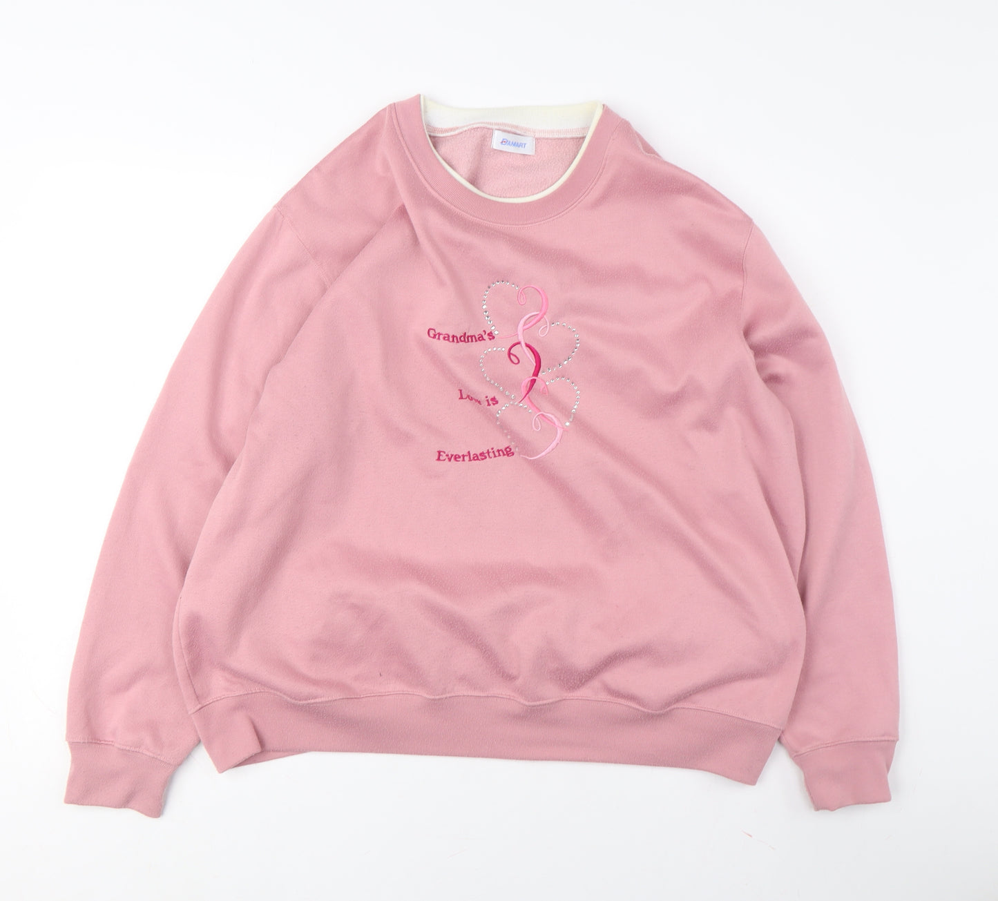 Damart Women's Pink Pullover Sweatshirt L