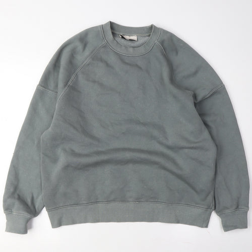 Pull&Bear Grey Unisex Sweatshirt, Size M - Casual Pullover