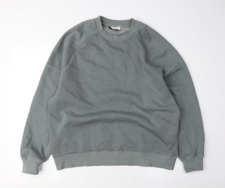 Pull&Bear Grey Unisex Sweatshirt, Size M - Casual Pullover