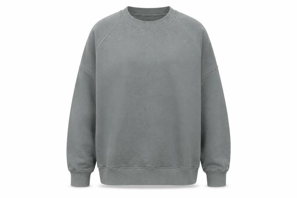 Pull&Bear Grey Unisex Sweatshirt, Size M - Casual Pullover