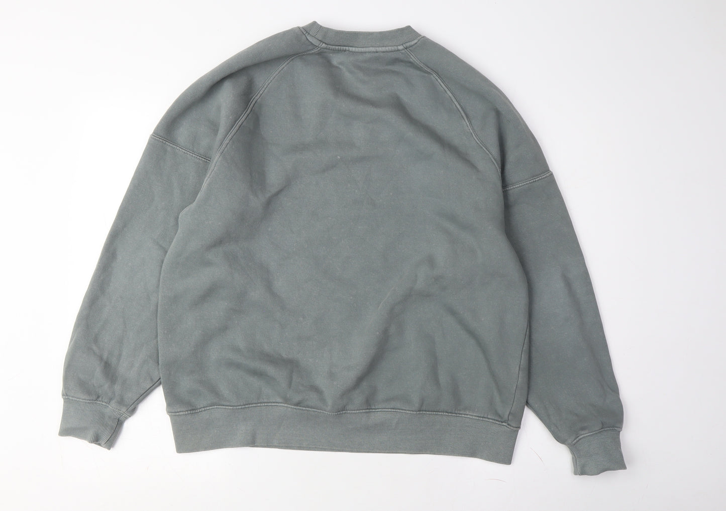 Pull&Bear Grey Unisex Sweatshirt, Size M - Casual Pullover