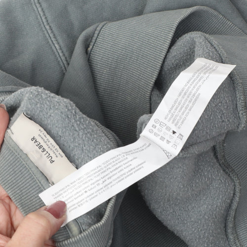 Pull&Bear Grey Unisex Sweatshirt, Size M - Casual Pullover