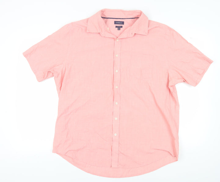 Croft & Barrow Men's Pink XL Casual Short Sleeve Shirt