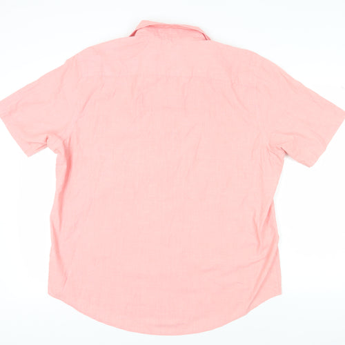 Croft & Barrow Men's Pink XL Casual Short Sleeve Shirt