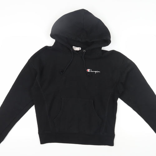 Champion Unisex Black Pullover Hoodie, Small, Casual Style