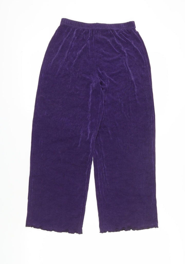 Coldwater Creek Women's Purple Wide-Leg Trousers