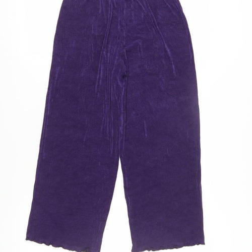 Coldwater Creek Women's Purple Wide-Leg Trousers