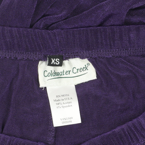 Coldwater Creek Women's Purple Wide-Leg Trousers
