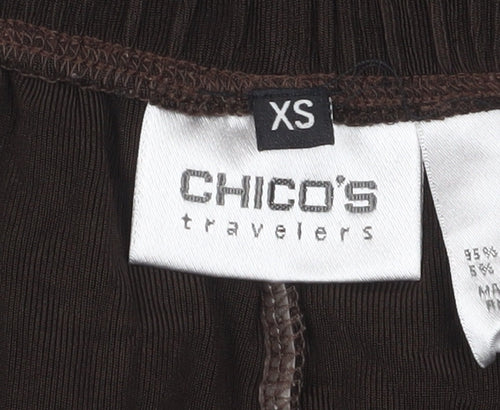 Chico's Brown Relaxed Fit Women's Trousers XS