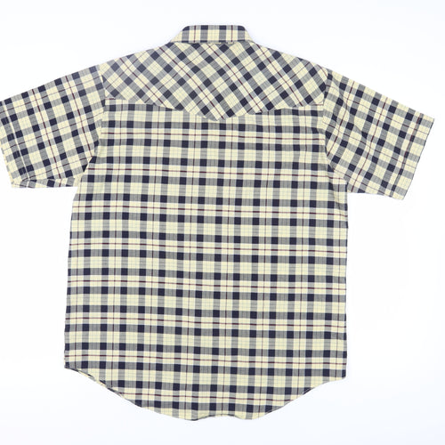 Plains Western Wear Men's Beige Checkered Shirt L
